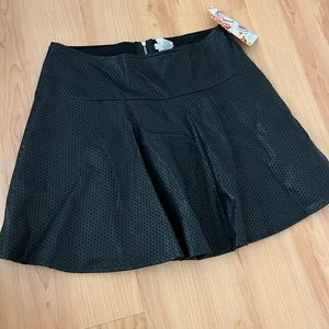 New Faux Leather Skater Skirt